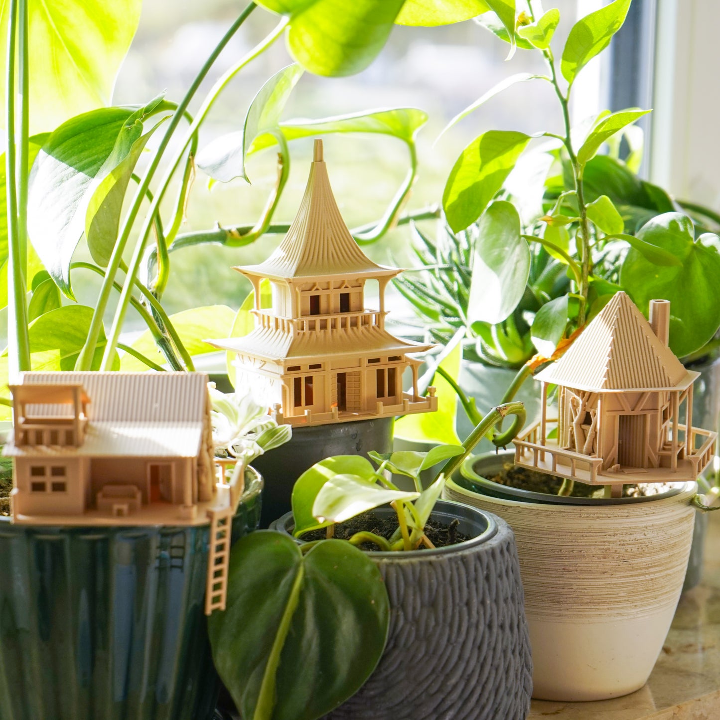 Tiny Treehouse "the Temple", Mini Baumhaus für Zimmerpflanzen
