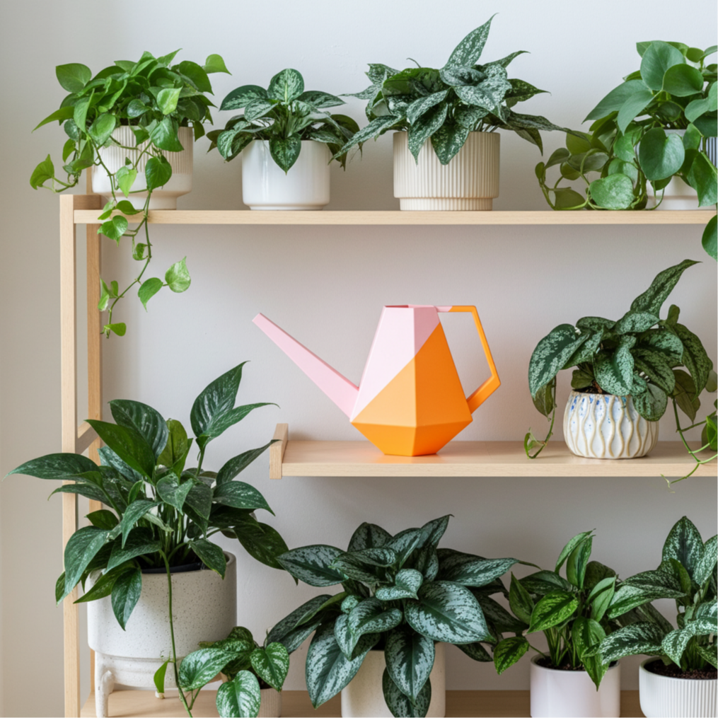 Die zweifarbige Poly Gießkanne ist ein dekorativer Hingucker für deine Zimmerpflanzen. Die Designer Gießkanne wird aus Biokunsstoff und mit dem 3D-Druckverfahren hergestellt. Sie eignet sich perfekt für die Bewässerung und Pflege von Zimmerpflanzen.