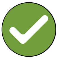 Gruenes Haekchen-Symbol als Bestaetigung