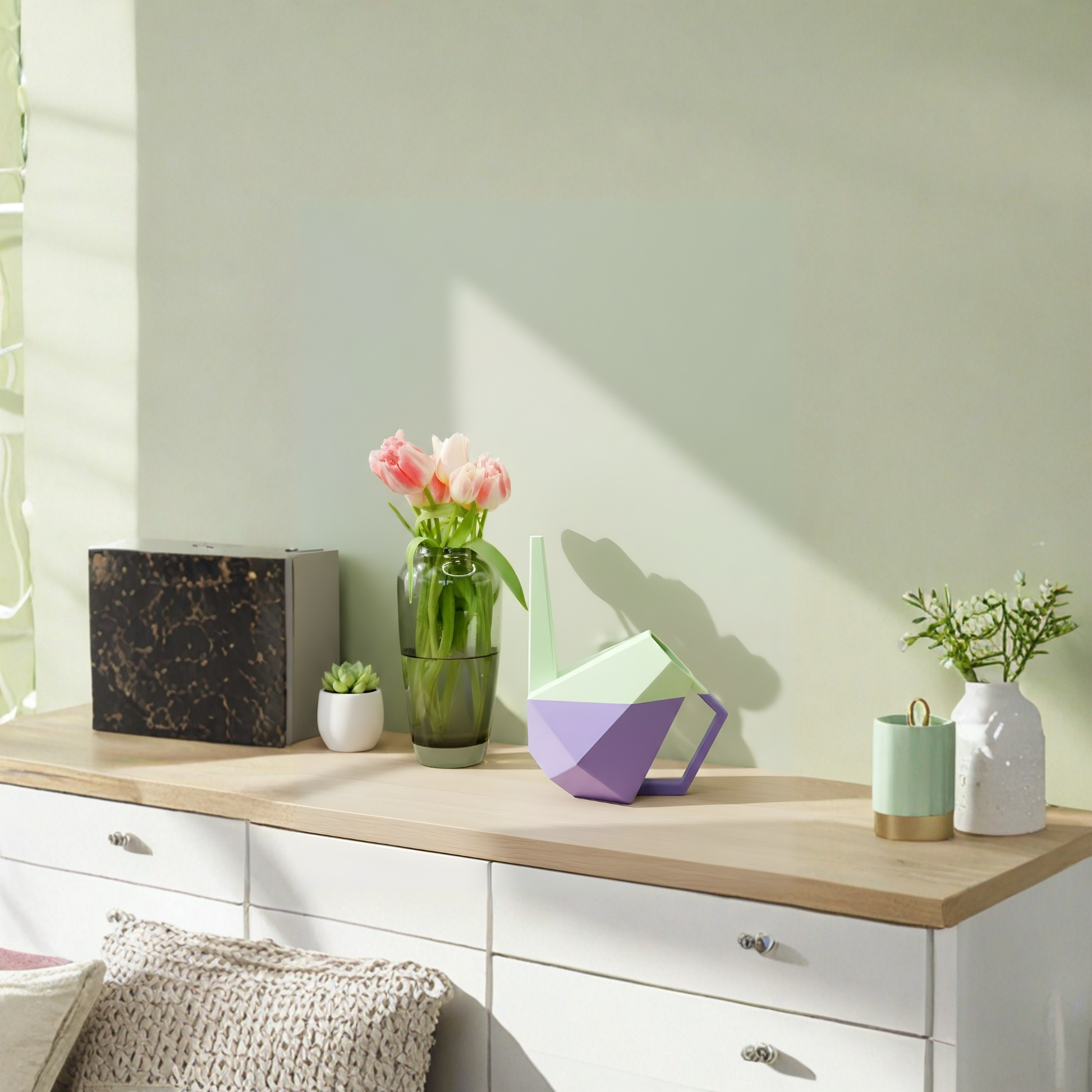 Designer Gießkanne "Poly" | lavendel mintgrün MeltingMatter